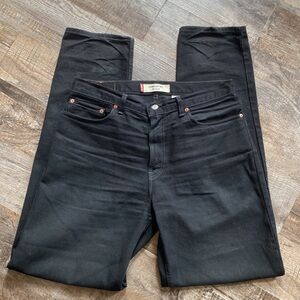 Levi’s 560 Tall 34 x 38 crisp black jeans Comfort fit denim red tag Made in USA